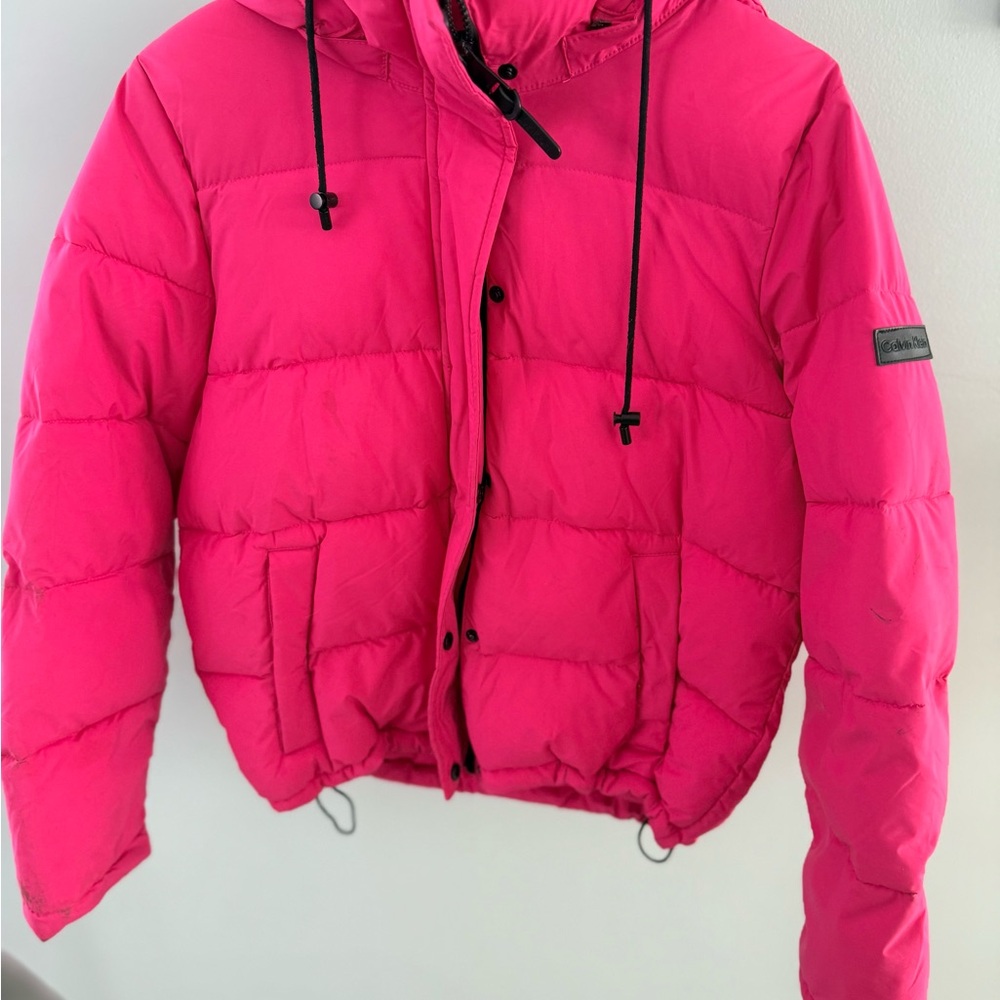 Calvin Klein pink puffer